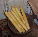 Beeswax Flat Top Tapers Set/6-beeswax, candle, flat top, honey,