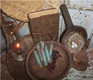 Blue Willow Berry Stubs set/6-blue, blue willow, stubs, candles