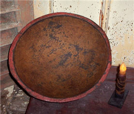 Bowl - Hand Hewn Maple - 12" - Mustard-