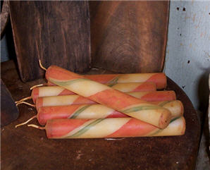 Candle Cane Tapers -Red/Green-