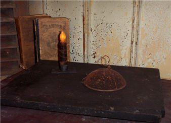 Aged Black Chippy Footed Buttery Board-
