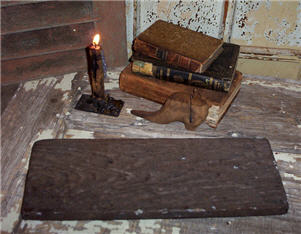 Chippy Long Brown over Black buttery/Candle board-