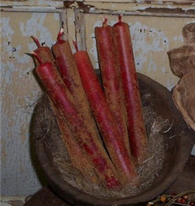 Cranberry Plum Flat Top Tapers set/6-candle, taper, cranberry plum