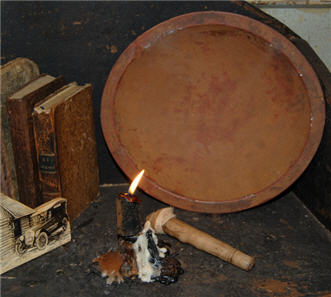 Bowl - 9" Hand Hewn Maple - Pumpkin-bowl