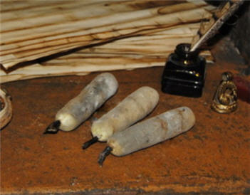 Faux Clay Candles Set/2-faux, clay, candle