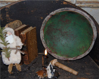 Bowl - Hand Hewn Maple - 9" Green-Bowl
