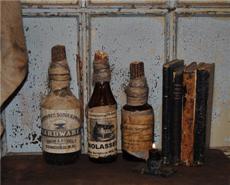 Hardware, Molasses and Mercantile Bottles-