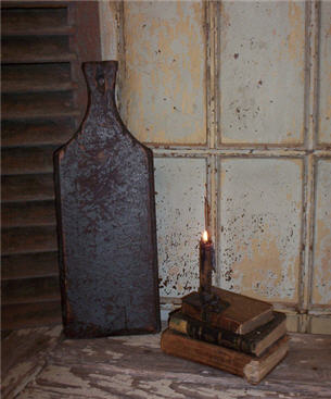 Long Brown Over Blue Candle Paddle-