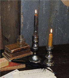 Reproduction Mercury Glass Candle Holders-