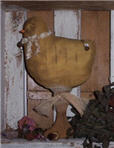 Vintage Quilt Chick Make-Do-quilt. pin keep, chick, yellow