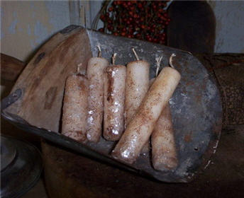 Frosted Snowdrops stubs set/6-peppermint, stub, candle, 