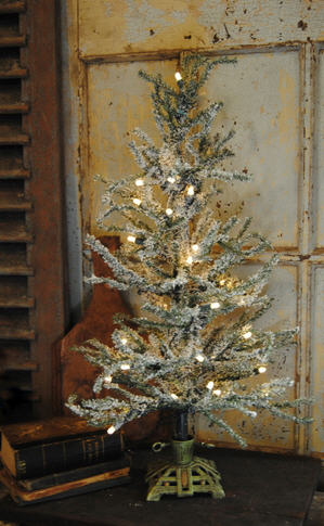 Holiday Tree with Frost and Lights-