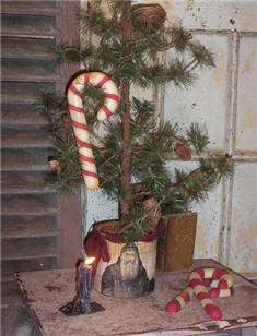 Thin Stripe Wax Candy Cane - Red and White-