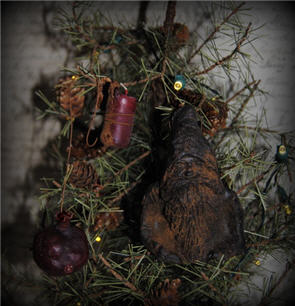 Pomegranate Candle & Olde World St. Nick Ornament
