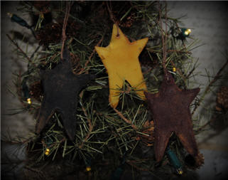 Santa With Star & Long Face Santa Ornaments